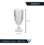 TAÇA PALM TREE TRANSPARENTE - Imagem 2