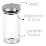 POTE HERMETICO DE BOROSSILICATO 750ML GRANDE - Imagem 4