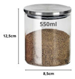 POTE HERMETICO DE BOROSSILICATO 550ML MEDIO - Imagem 2