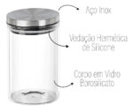 POTE HERMETICO DE BOROSSILICATO 350ML PEQUENO - Imagem 4