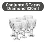 TAÇAS DE VIDRO DIAMOND 320ML PAI - Imagem 3