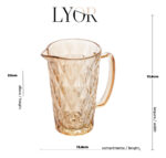 JARRA DE VIDRO AMBAR  1L - Imagem 2