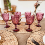 TACA DE AGUA DIAMOND 320ML LILAS VIDRO - Imagem 3