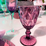 TACA DE AGUA DIAMOND 320ML LILAS VIDRO - Imagem 4