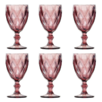 TACA DE AGUA DIAMOND 320ML LILAS VIDRO - Imagem 5