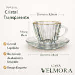 CJ 2 XÍCARAS RADIAL FIO DE OURO 180ML - Imagem 2